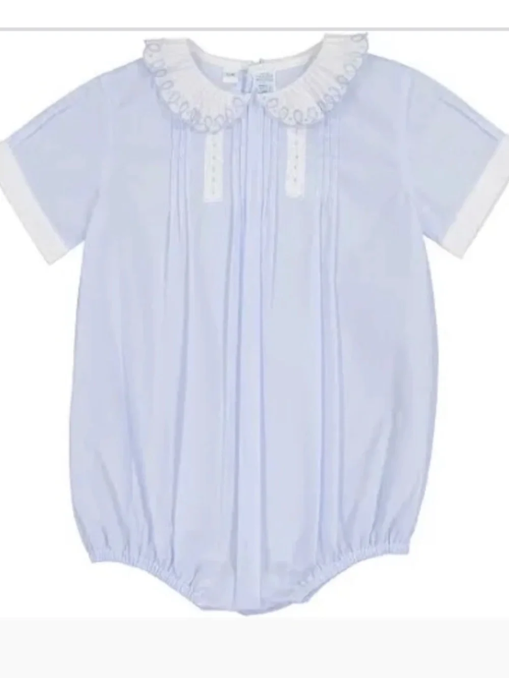 Heirloom Collection Boys Vintage Scalloped Collar Creeper